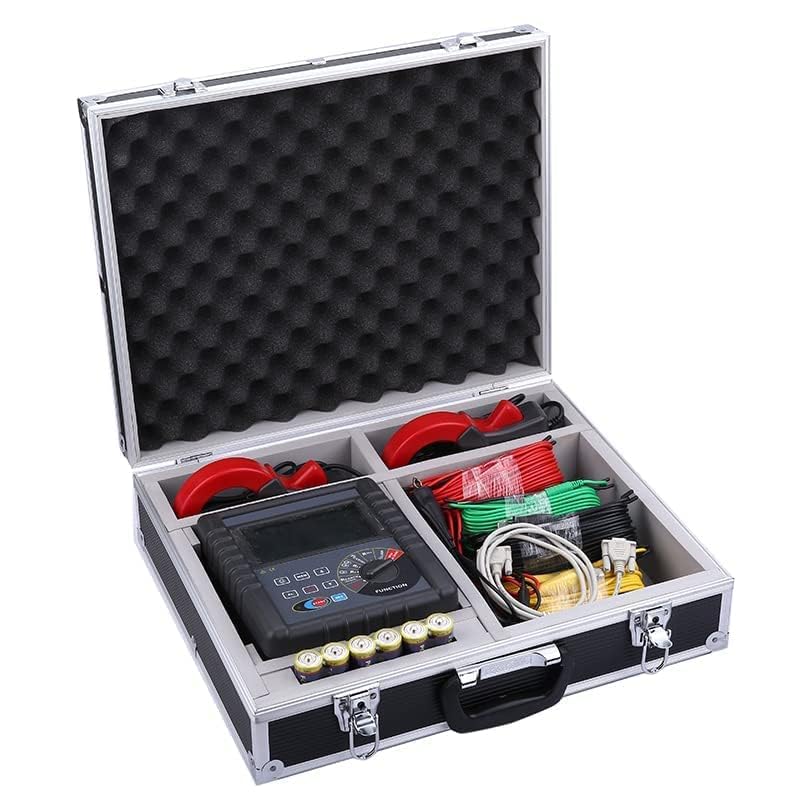 Double Clamp Ground Earth Resistance Tester Soil Resistivity Detector with Alarm Indication 2/3/4-wire Method Range 30.00kΩ 3000Ω 9000kΩm