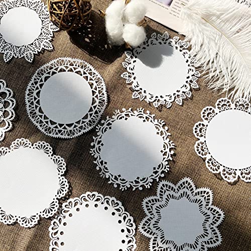 Vintage Scrapbooking Supplies Pack - 40 Pcs Cutout Art Lace Scrapbook Paper Flowers Leaves, Butterflies,Doors, ,White Cutout Decorative Diy Craft Paper Stationery For Junk Bullet Journaling Supplies #TOP5