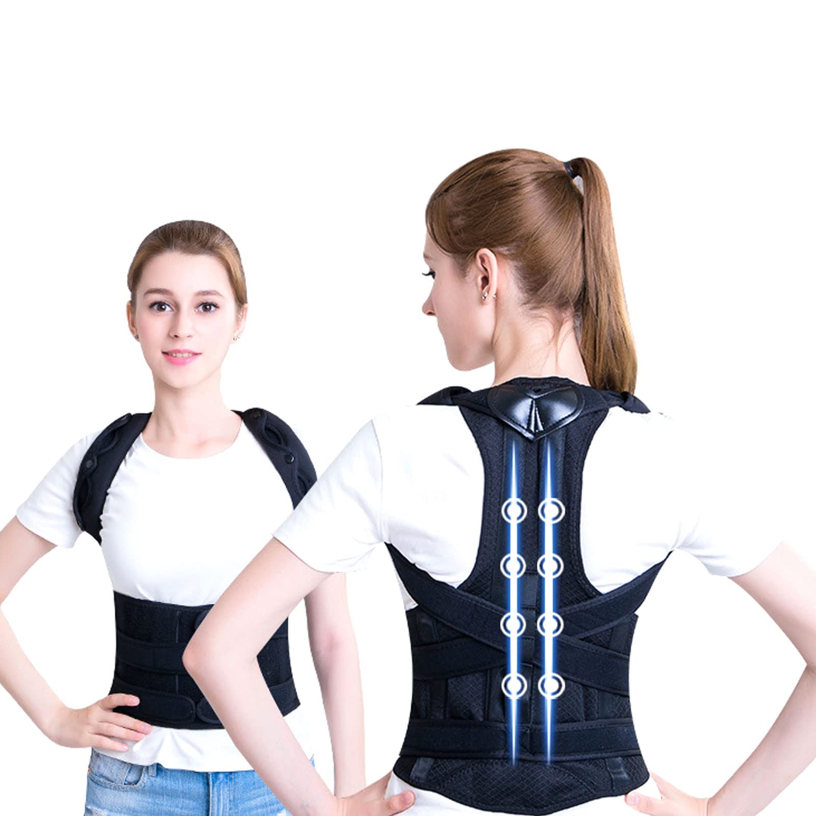 Cintura Correttore di Postura Regolabile per La Schiena E La Spalla Supporto per La Colonna Vertebrale della Clavicola Rimodella Il Tuo Corpo in Casa, nello Sport E nella Parte Superiore