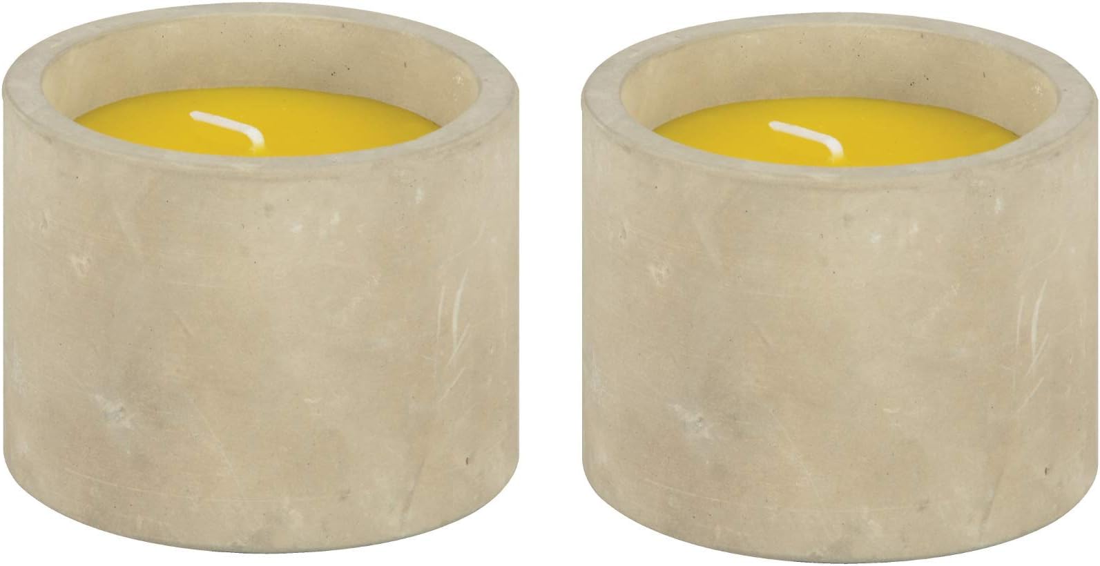 Citronella Scent Candle in Concrete Pot All Natural Animal Friendy Insect Mosquito Repellent (2 Pack)