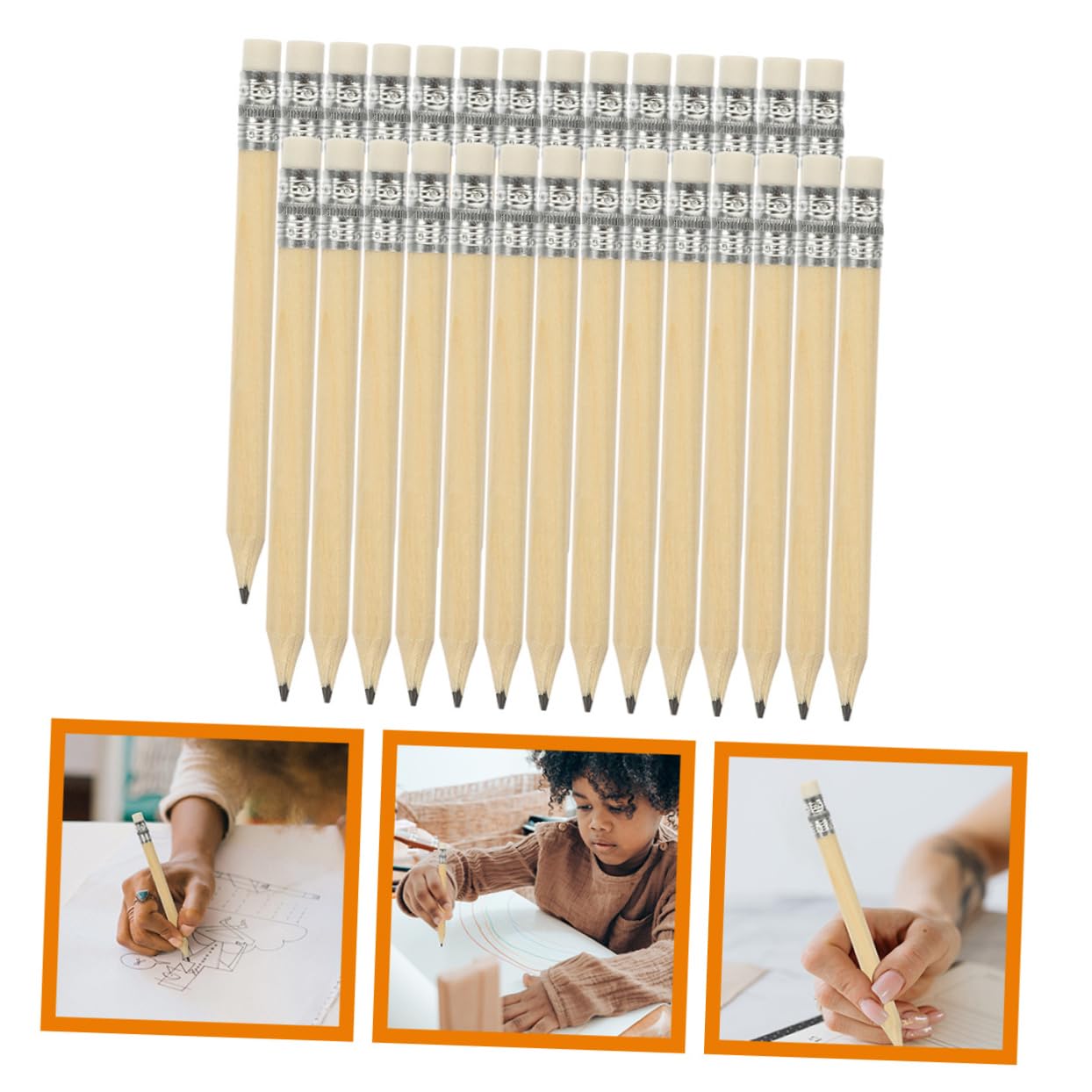 Uonlytech 3 Sätze Rundstift Künstlerstifte Zeichnung Ästhetisch Bleistifte Masse Mini-bleistifte Für Bleistifte Zeichnen Bleistift Schreiben Mini Bleistift Hölzern 100 Stück * 3