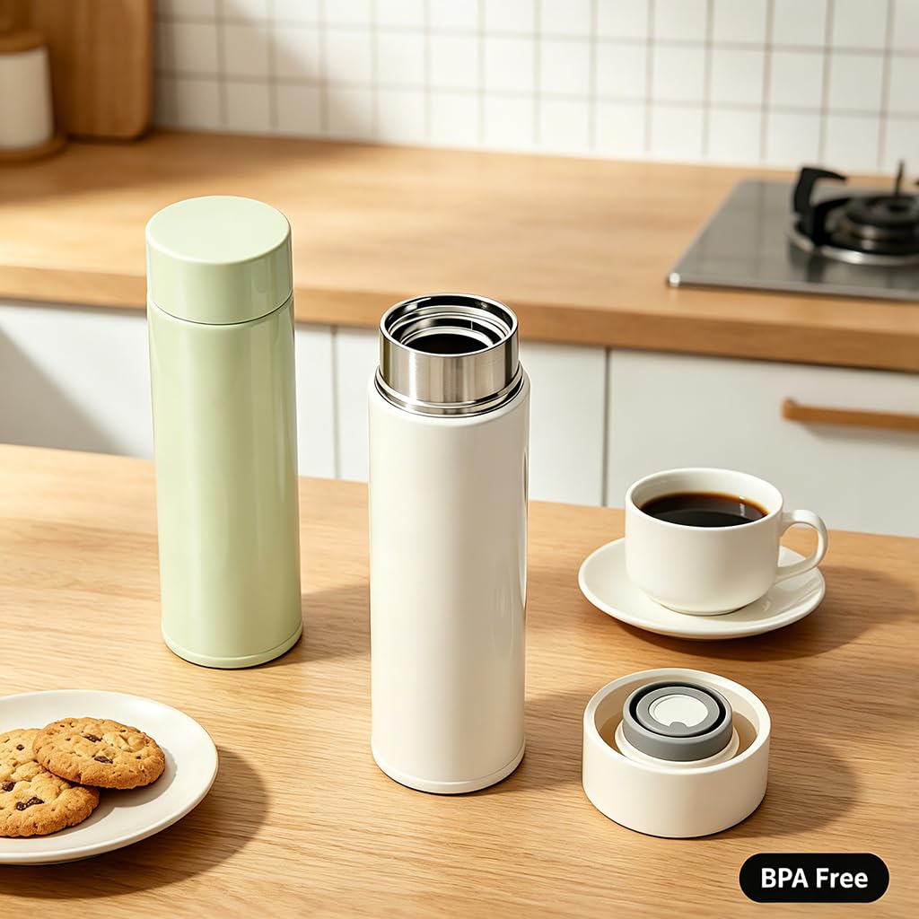 Termo pequeño de 11 onzas con aislamiento térmico de acero inoxidable para niños, botella de agua aislada al vacío, recipiente ideal para café, té, agua