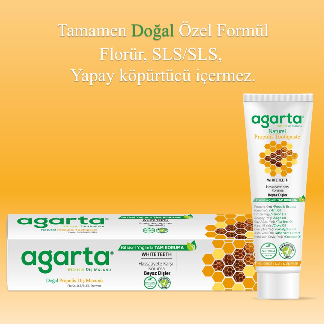 Agarta Doğal Propolisli Florürsüz Diş Macunu 100 ml