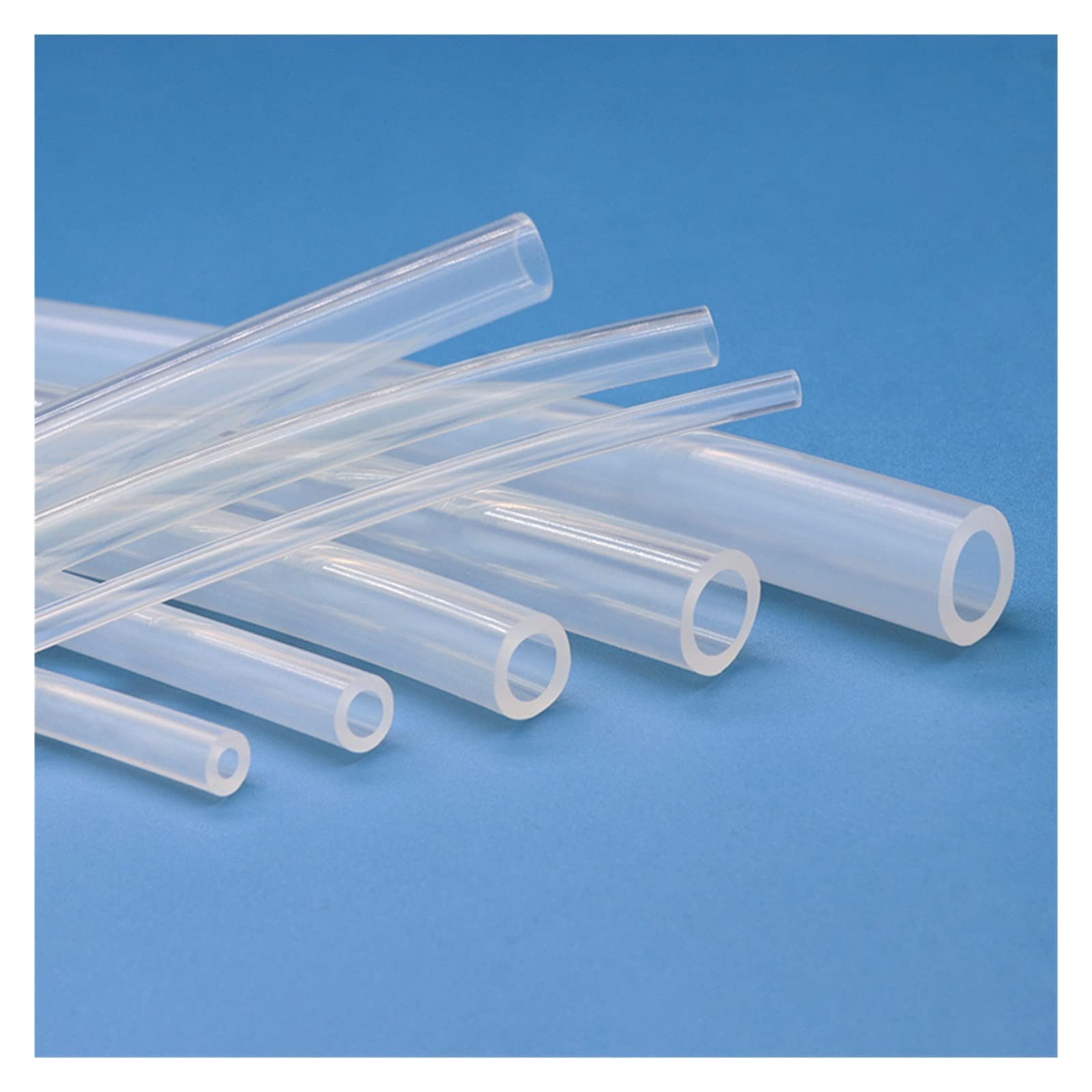 Manguera de Goma de Silicona Transparente ID de Grado alimenticio 0,5 1 2 3 4 5 6 7 8 9 10 12mm OD Tubo de Silicona Flexible Transparente 1/5/10M (Size : 10 Meters, Color : ID 12mm x 18mm OD)