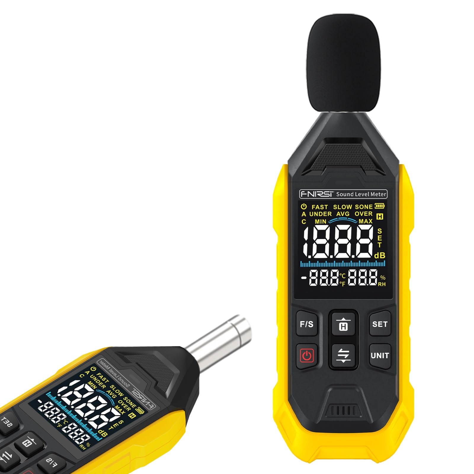 Photo 1 of [Rechargeable 3IN1 Decibel Meter] WESTOBIG Sound Level Meter, Digital dB Meter Noise Meter 30dB to 130dB Portable SPL Meter MAX Data Hold with Color Display Backlight