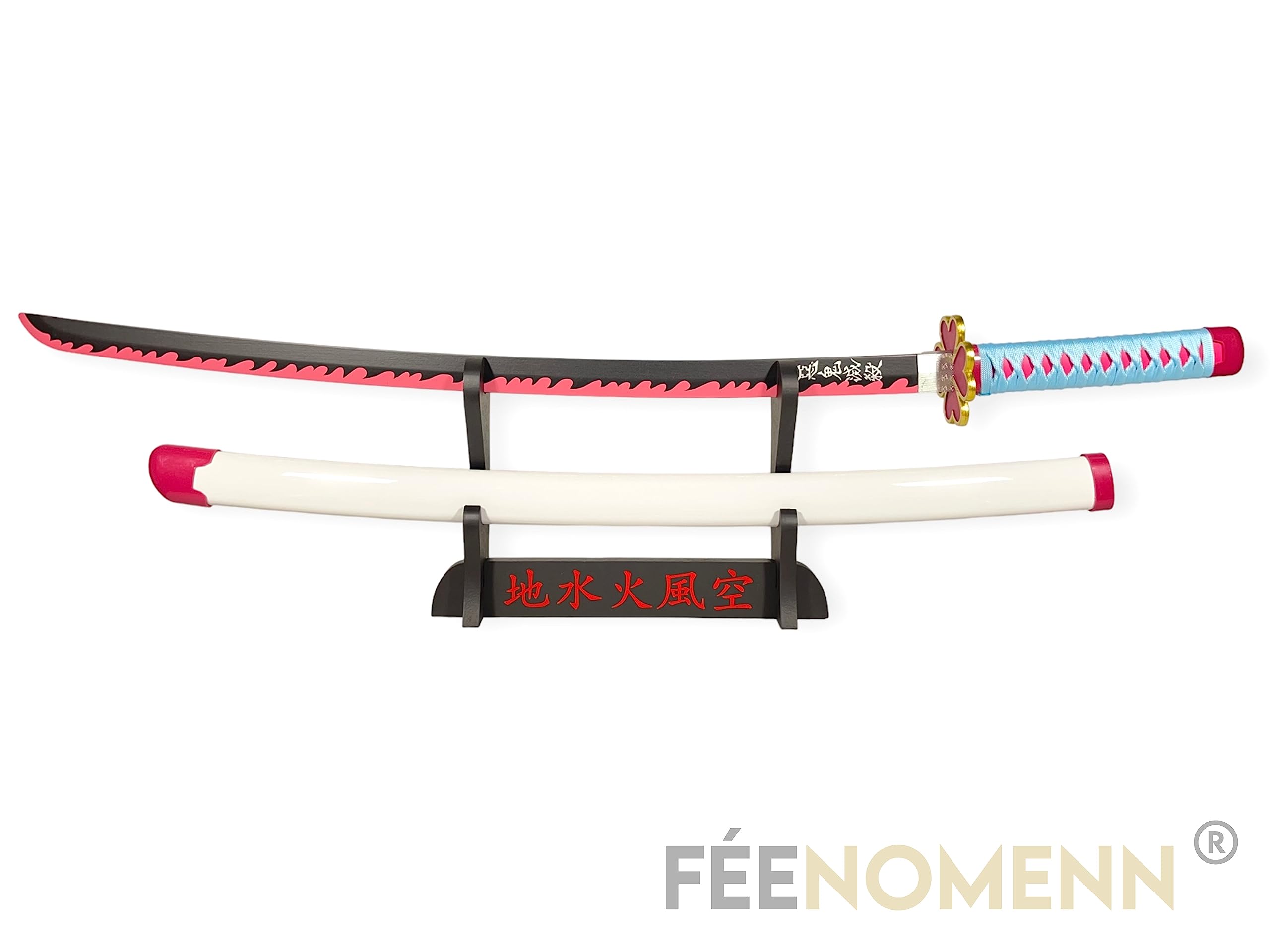 FÉENOMENN Katana Mitsuri Kanroji - Épée Lame Bois - Support Japonais