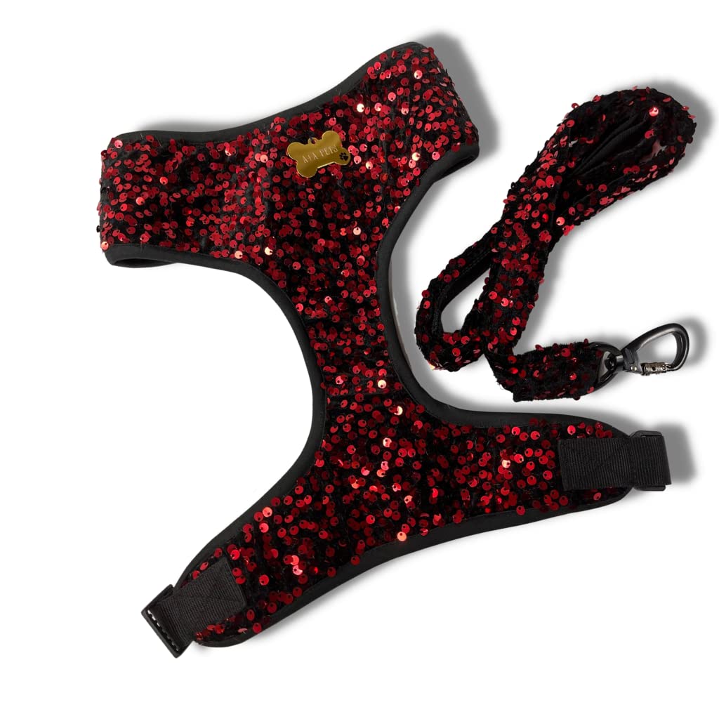 A+a Pets Sequins Harness & Leash Set for Dogs and Cats. (3XL, Red) (B0BVFVDMXN) Amazon Price History, Amazon Price Tracker