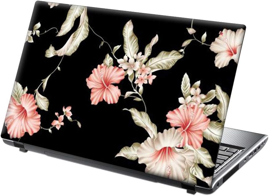 TaylorHe 15.6 inch 15 inch Laptop Skin Vinyl Decal with Colorful Patterns and Leather Effect Laminate MADE IN BRITAIN Vintage Floral Patterns