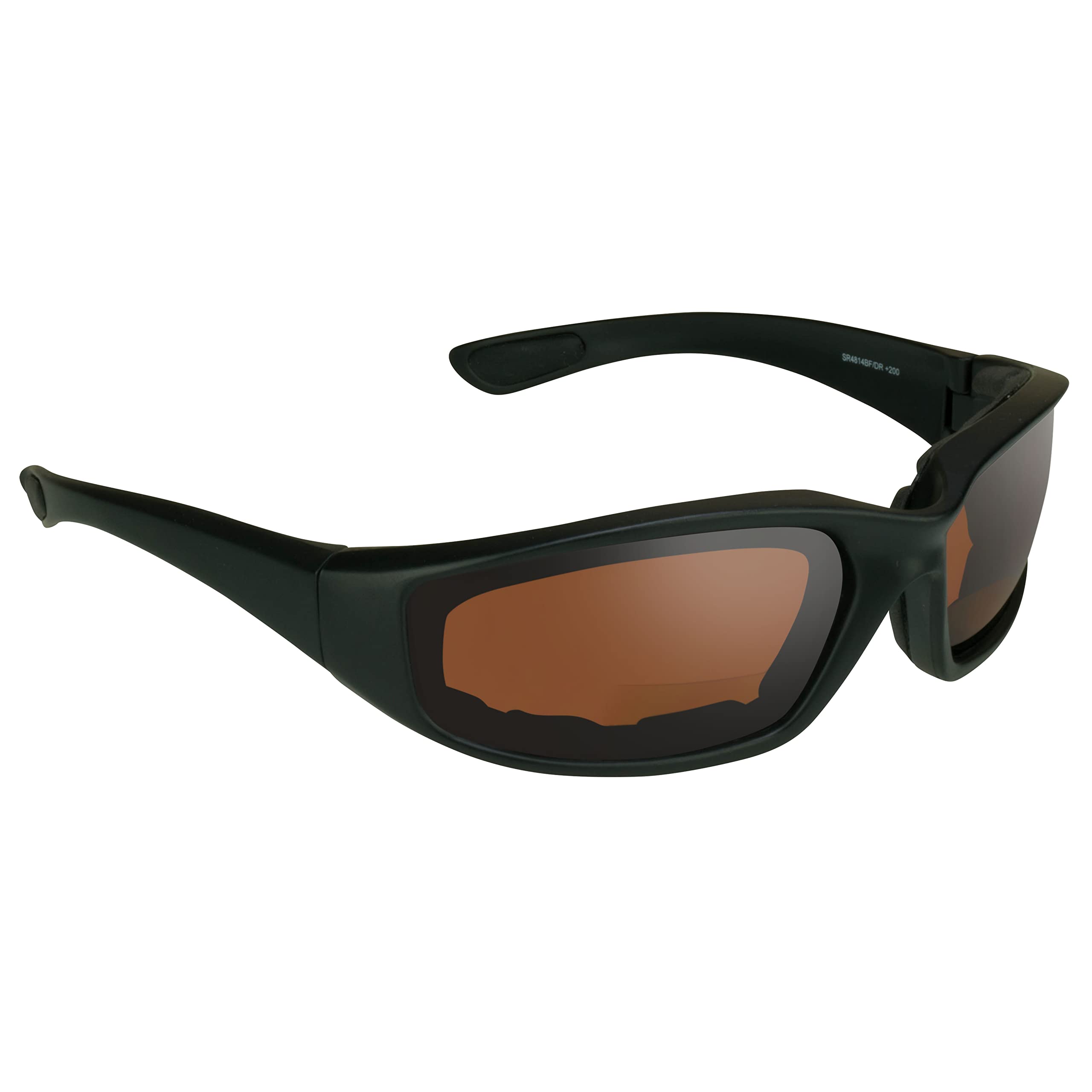 BikershadesMotorcycle SAFETY Bifocal Sunglass Z87 Foam Padded for Small to Medium Head Sizes.