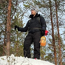 Wild Wolf Outfitters Water Bottle Holder for 64 Ounce Bottles - Orange - Carry, Protect and Insulate Your Best Flask with This Carrier w/ 2 Pockets & an Adjustable Padded Shoulder Strap