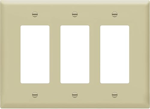 Miniatura 8 de ENERLITES Placa decorativa de pared para interruptor de luz o toma de receptáculo, acabado brillante, tamaño de 3 bandas, 4.50 x 6.38 pulgadas,