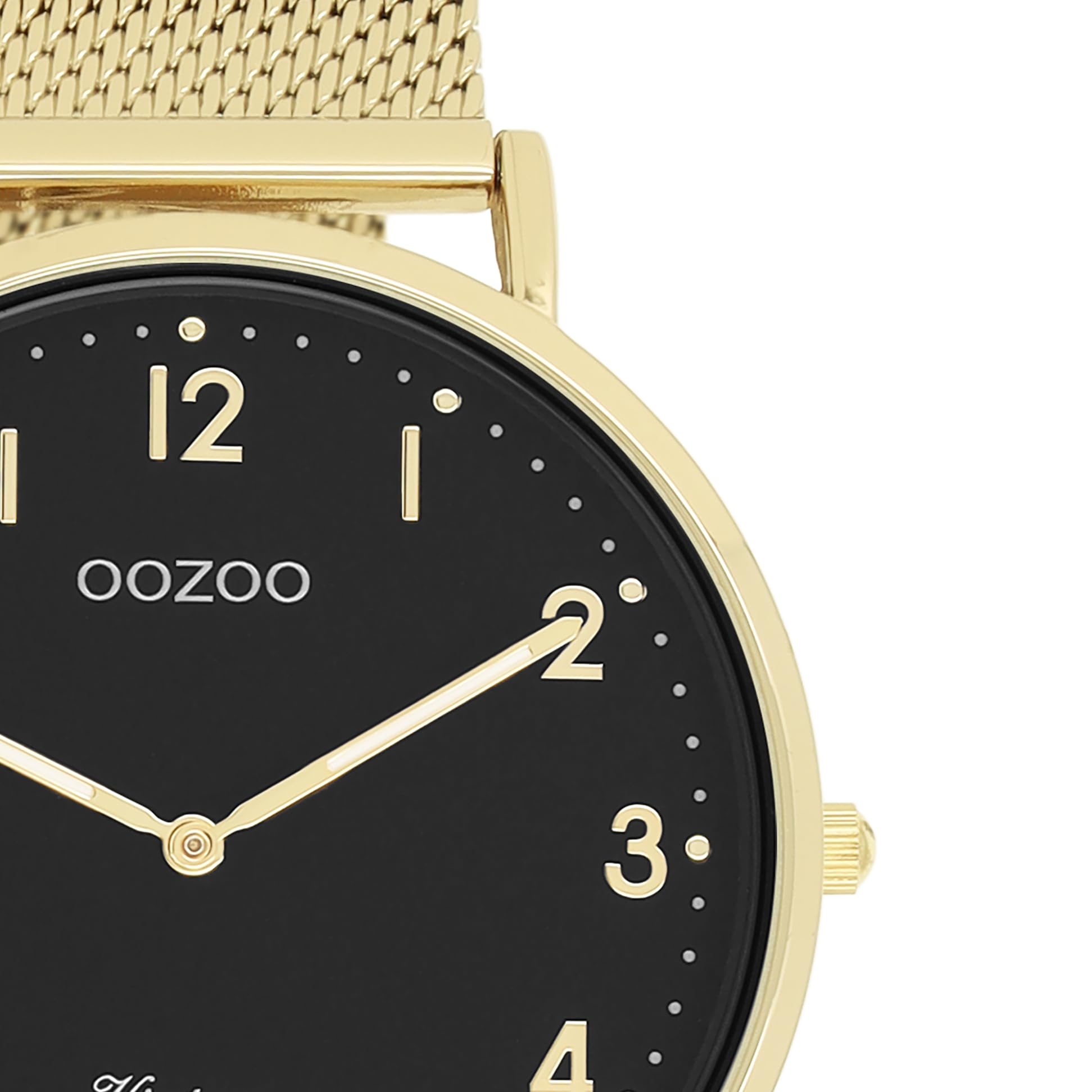 Oozoo Vintage Damen Uhr | Armbanduhr Damen mit Mesharmband | Moderne Uhr für Frauen | Edle Analog Damenuhr in rund C20340 (40mm Gehäuse)