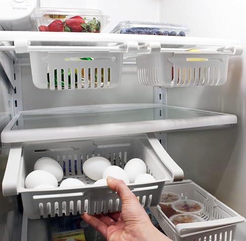 Fenzer Adjustable Drawer for Fridge Kitchen Organizer Adjustable Kitchen Refrigerator