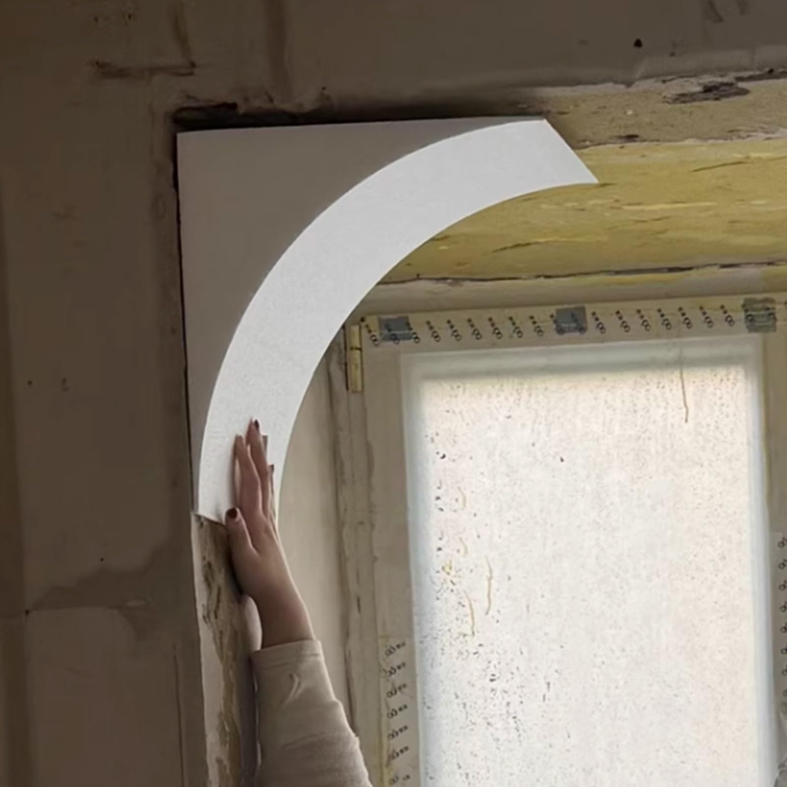 Doorway Corner Arch Kit Foam, DIY Rounded Arch Trim Molding for Drywall, Precurved Archway for Indoor Corridors