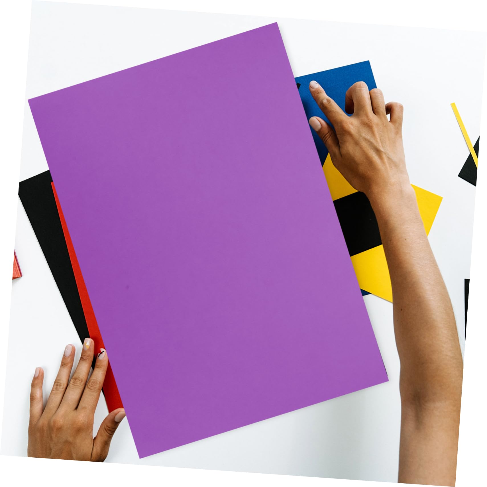 Lot de 50 Feuilles de Papier Cartonné pour Dessin et Peinture, Surface Lisse, Facile à Écrire, pour Garçon et Filles et Cartes Créatives
