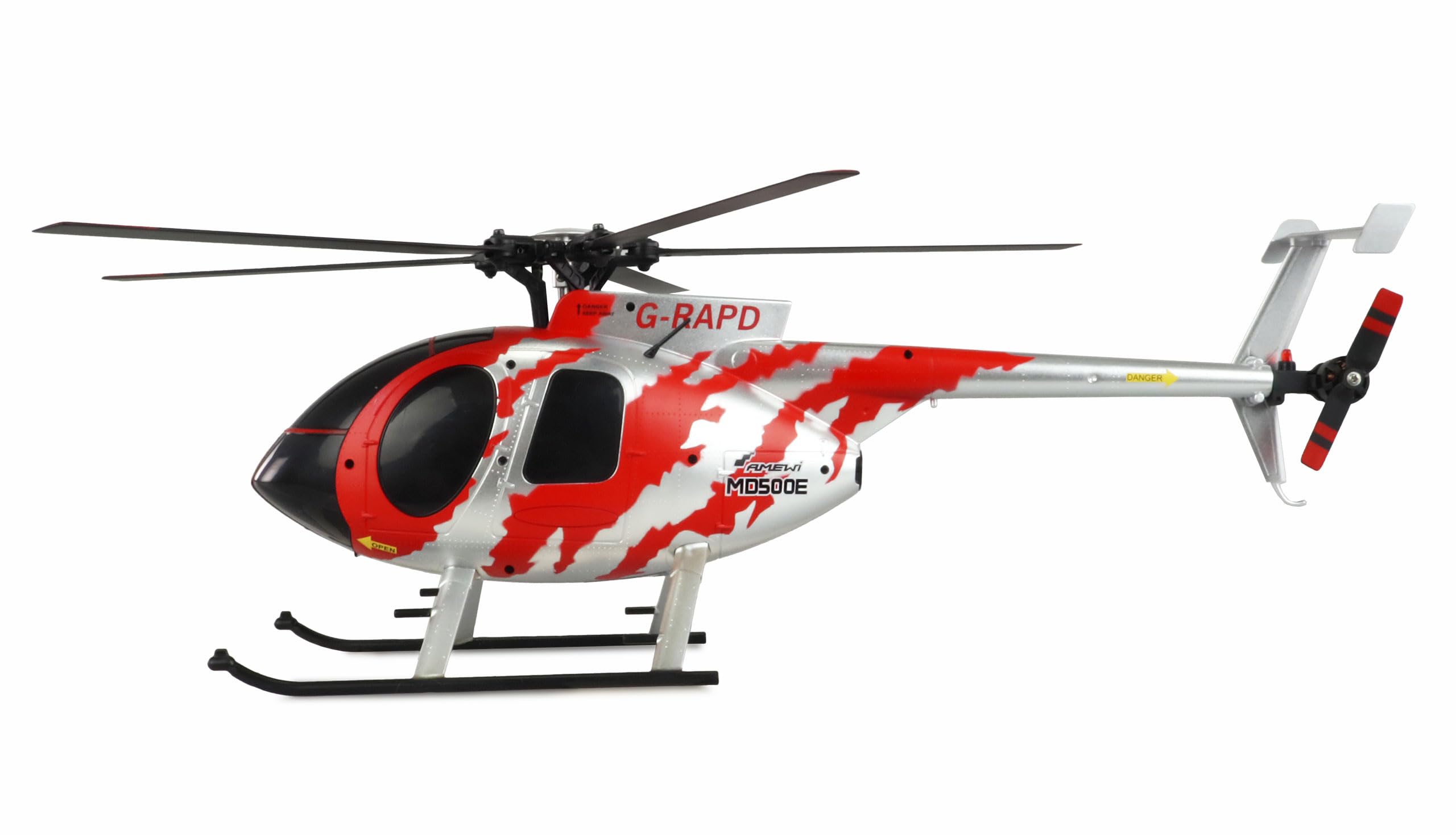 Amewi 25334 AFX MD500E Zivil Brushless 4-kanałowy helikopter 325 mm 6G RTF czerwony/srebrny