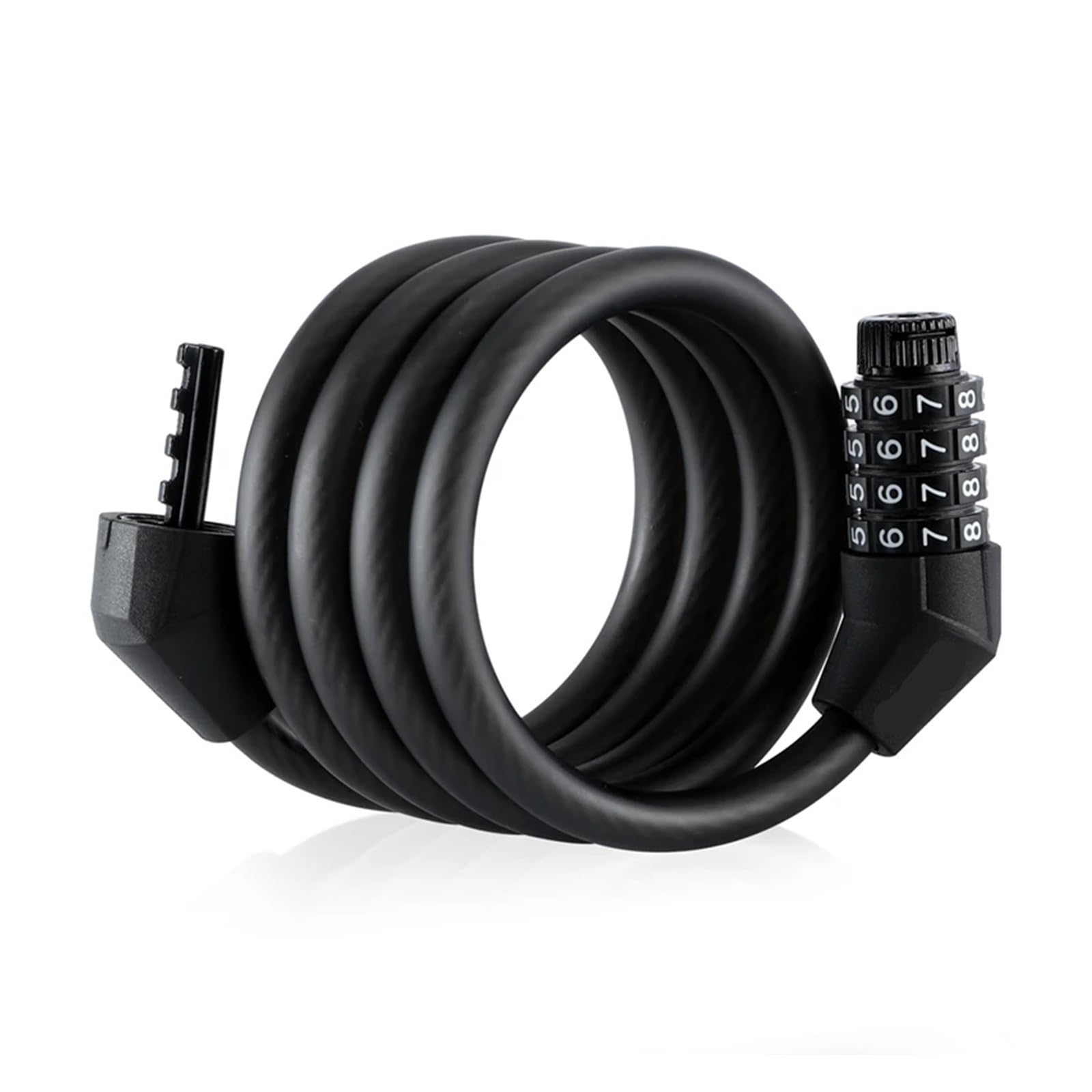 Ycenjepsaz Matte Black West Biking Bicycle Lock 4 Digit Code 120Cm Portable Anti-Theft Steel Cable Lock Electric Scooter Security Cycling Accessories(Matte Black)
