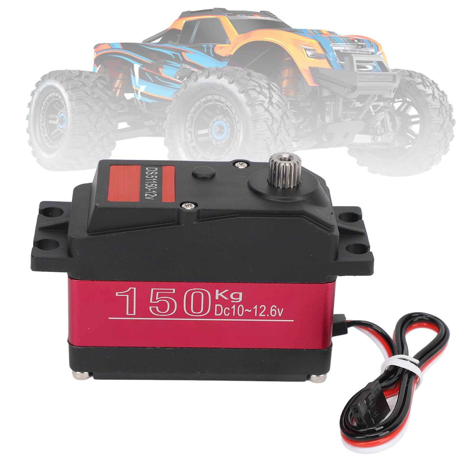 150 Kg DS51150 Digitales Servo IP66 Full Metal Gear RC -Servo mit 8T Aluminium -Oy -Arm für /5 RC -Autos und Robotik