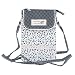 Damara Womens Lace Line Floweret Dotted Crossbody Phone Pouch,Blue