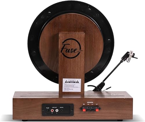 Miniatura 9 de Fuse GLD - Tocadiscos de vinilo vertical con altavoces, ribete dorado, Bluetooth 5.3, AUX, altavoces externos de gama completa, cartucho premium,