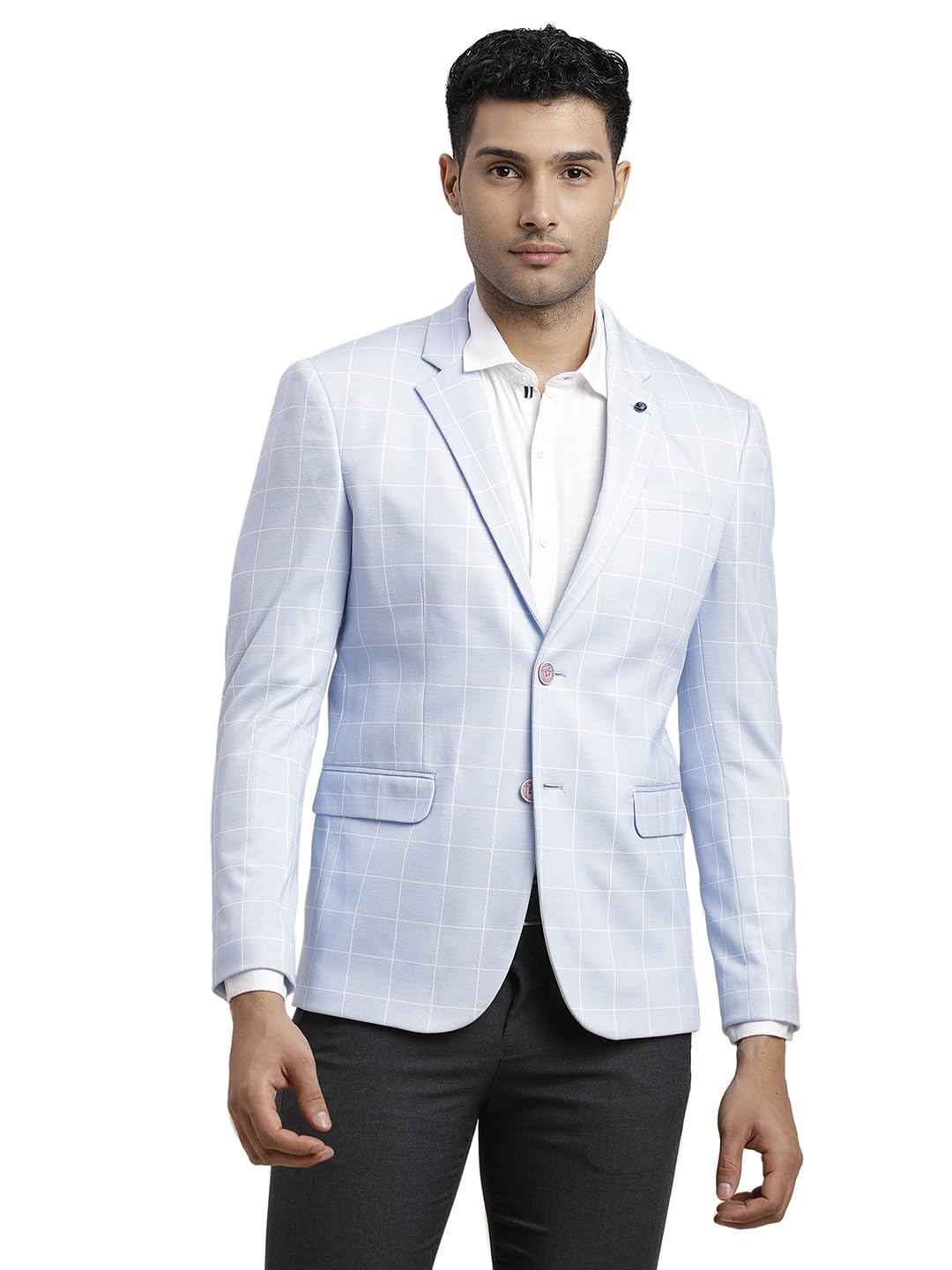 turtle Men Knitted Checkered Blazer-picture-27