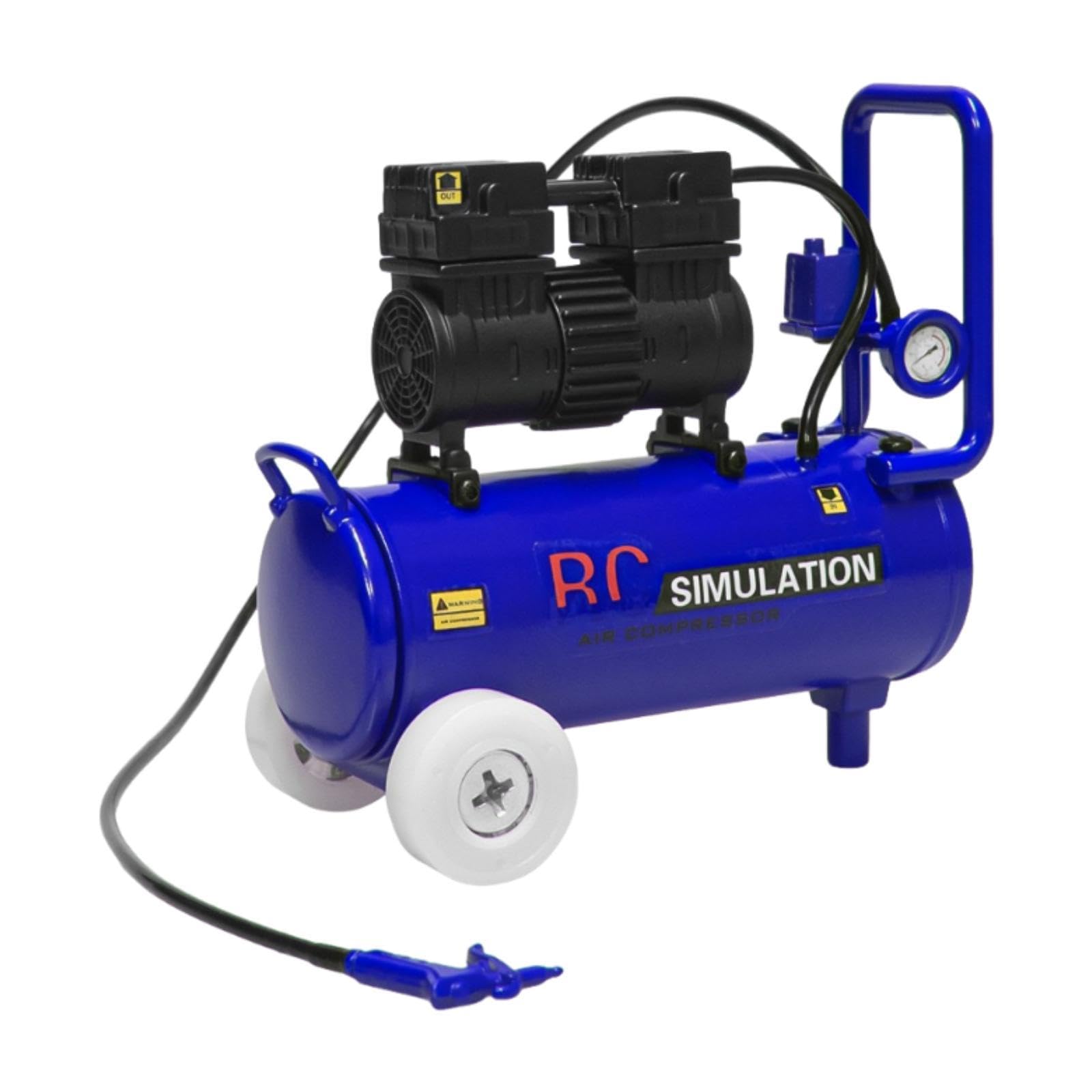MagiDeal Pompa di Simulazione per RC Crawler, Manutenzione Decorativa, Modifiche Fai da Te, Pezzo di Ricambio, Mini Compressore, Pompa per 1:10, Blu