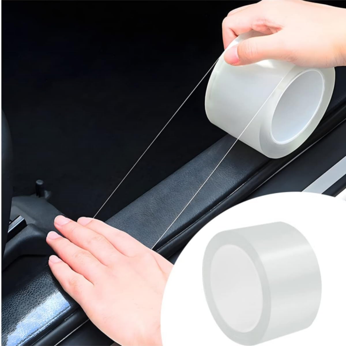 Woniyal Car Door Sill Protector Film for Nissan Navara NP300 D23 2014-2024