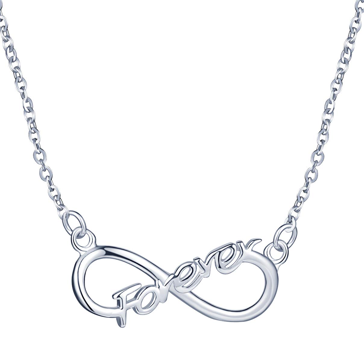 INFINIONLY Parure Di Gioielli In Argento Sterling 925, Parure Di Gioielli Collana E Orecchini Da Donna Ragazza, Collana Simbolo Di Infinito Ed Croce