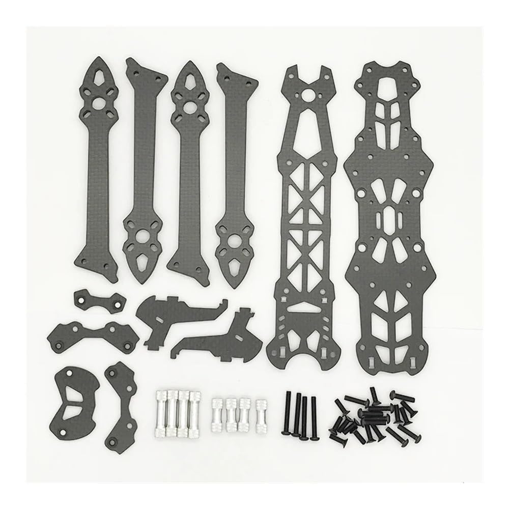 Convient for Le kit de Cadre de 5 Pouces en Fibre de Carbone RC Drone Freestyle FPV Racing Quadcopter avec des pièces de Support imprimées en TPU 3D(Mark4 Frame)