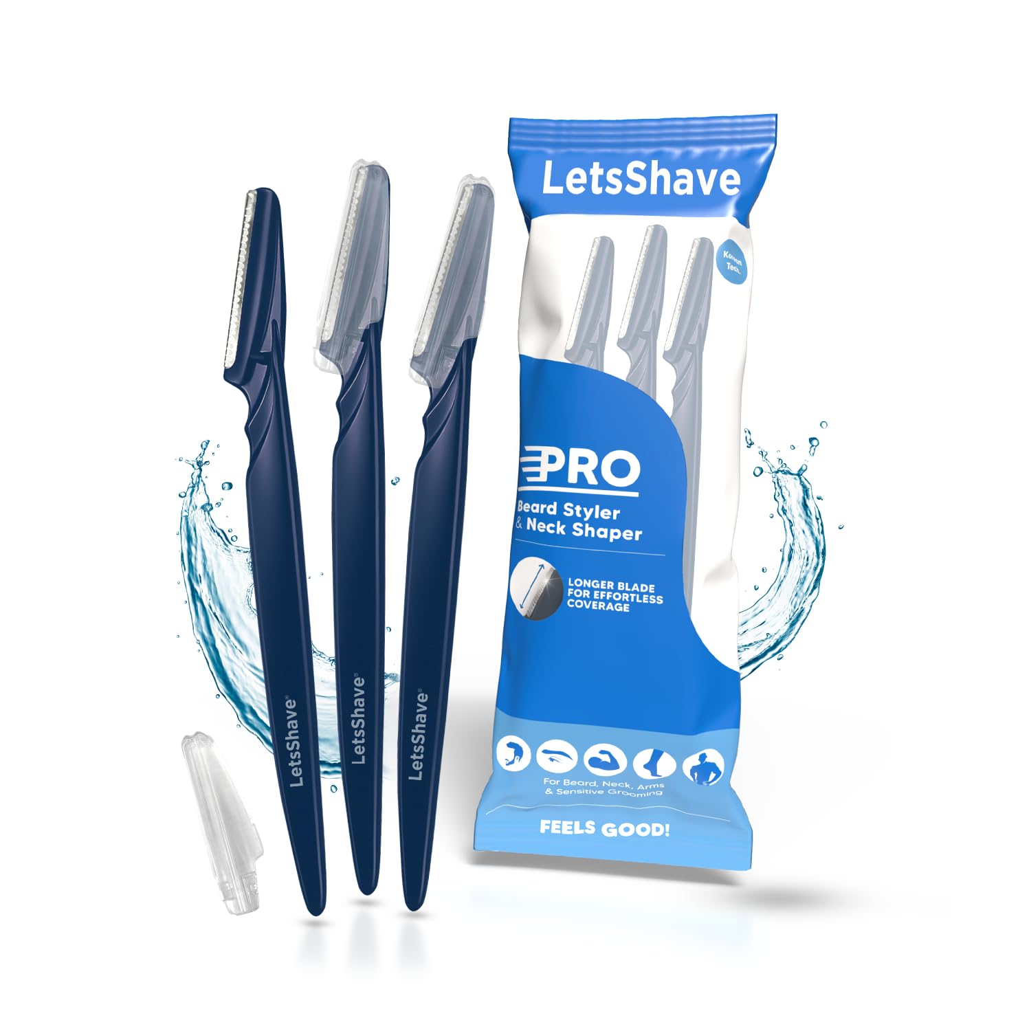 LetsShave Pro Styler for Men Beard, Reusable, Pack of 3, Beard Shaper, Multi Grooming, Face Razor for Men, Beard Pen Styler, 60 Days of Styling-image-0