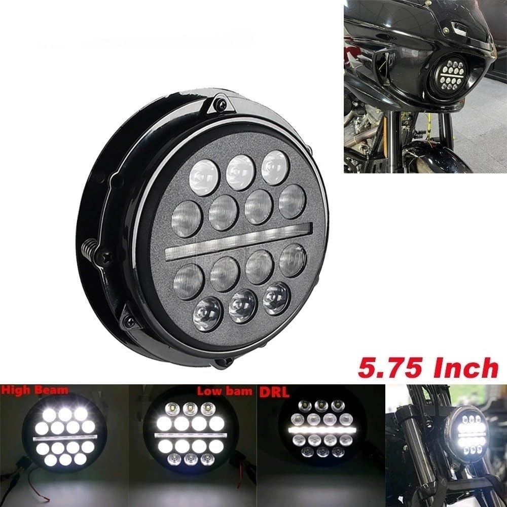 Moto Faro Anteriore Faro anteriore per motociclo rotondo a LED per Softail Low Rider ST FXLRST 117 per EI Diablo FXRST