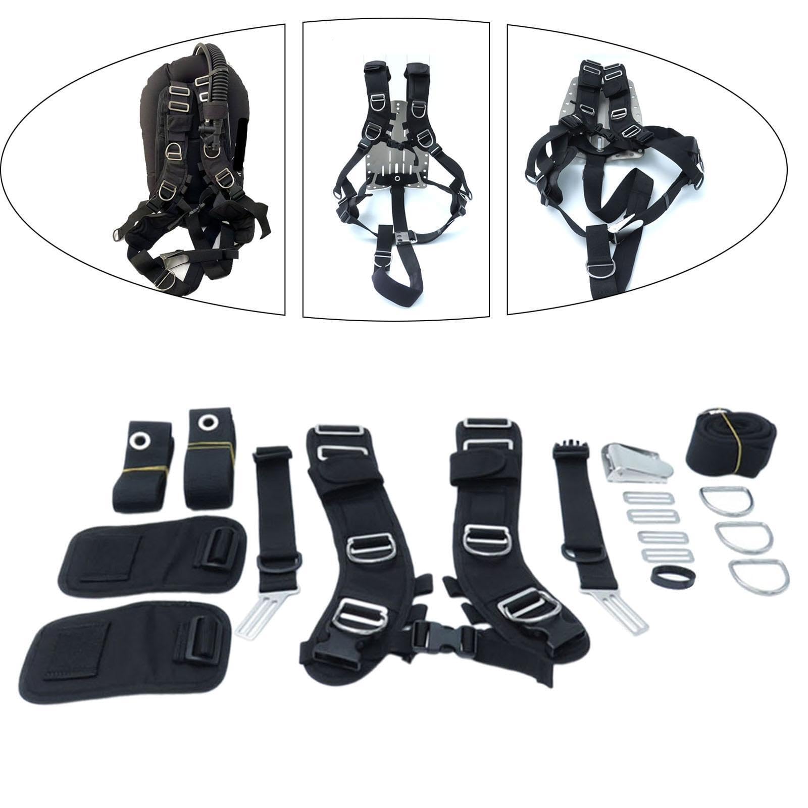 Gilet stabilisateur de plongée, Tuba, apnée, Bretelles réglables, Boucles à dégagement, Support pour l'exploration sous-Marine, système de Harnais de plongée