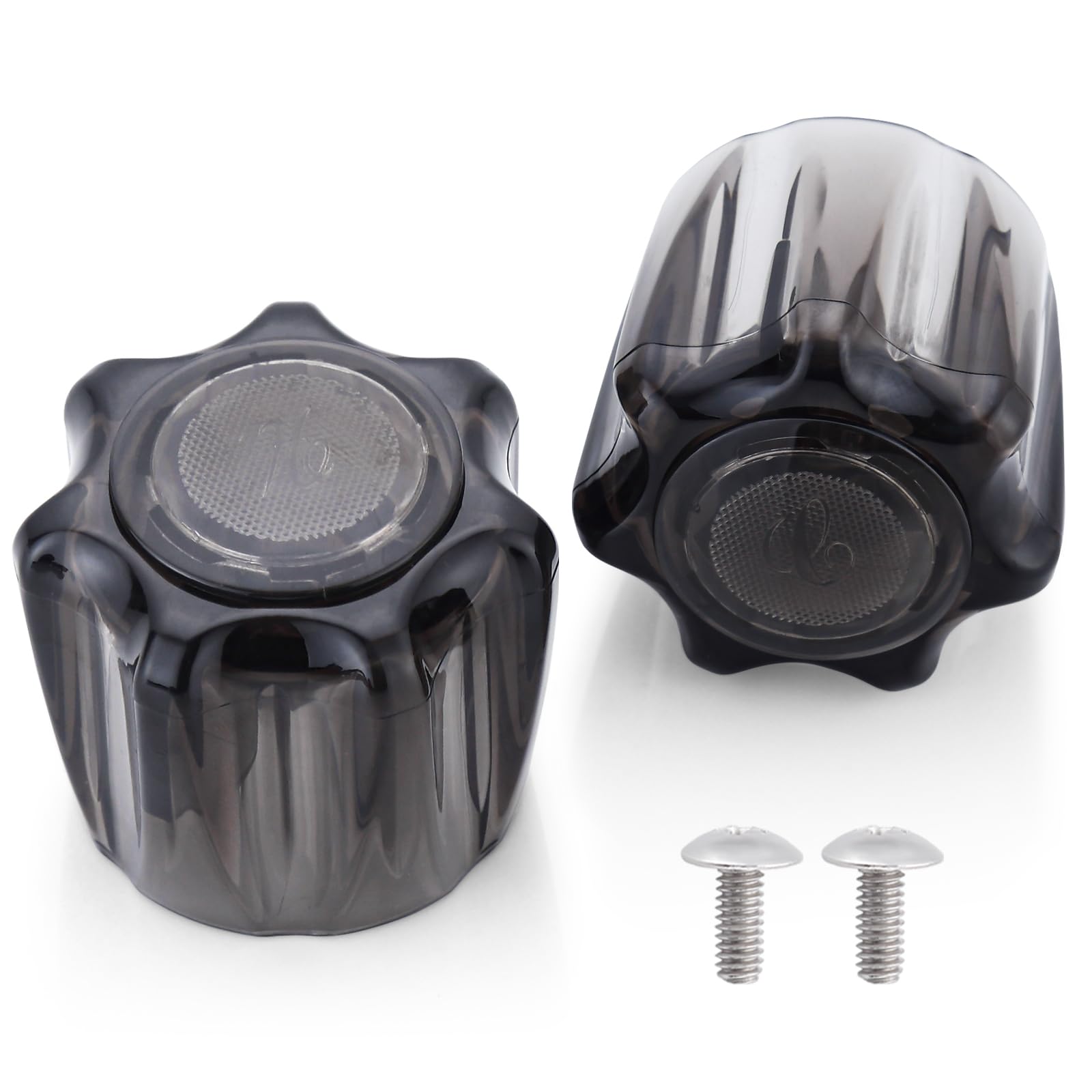 Photo 1 of OasisFlow Faucet Knobs RV Replacement Hot and Cold Acrylic Knobs for Faucet Compatible with DF-RKS (Smoked)