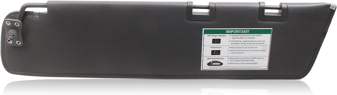 Left Driver's Side Sun Visor Shade Assembly for Freightliner Cascadia 2007-2017 Gray