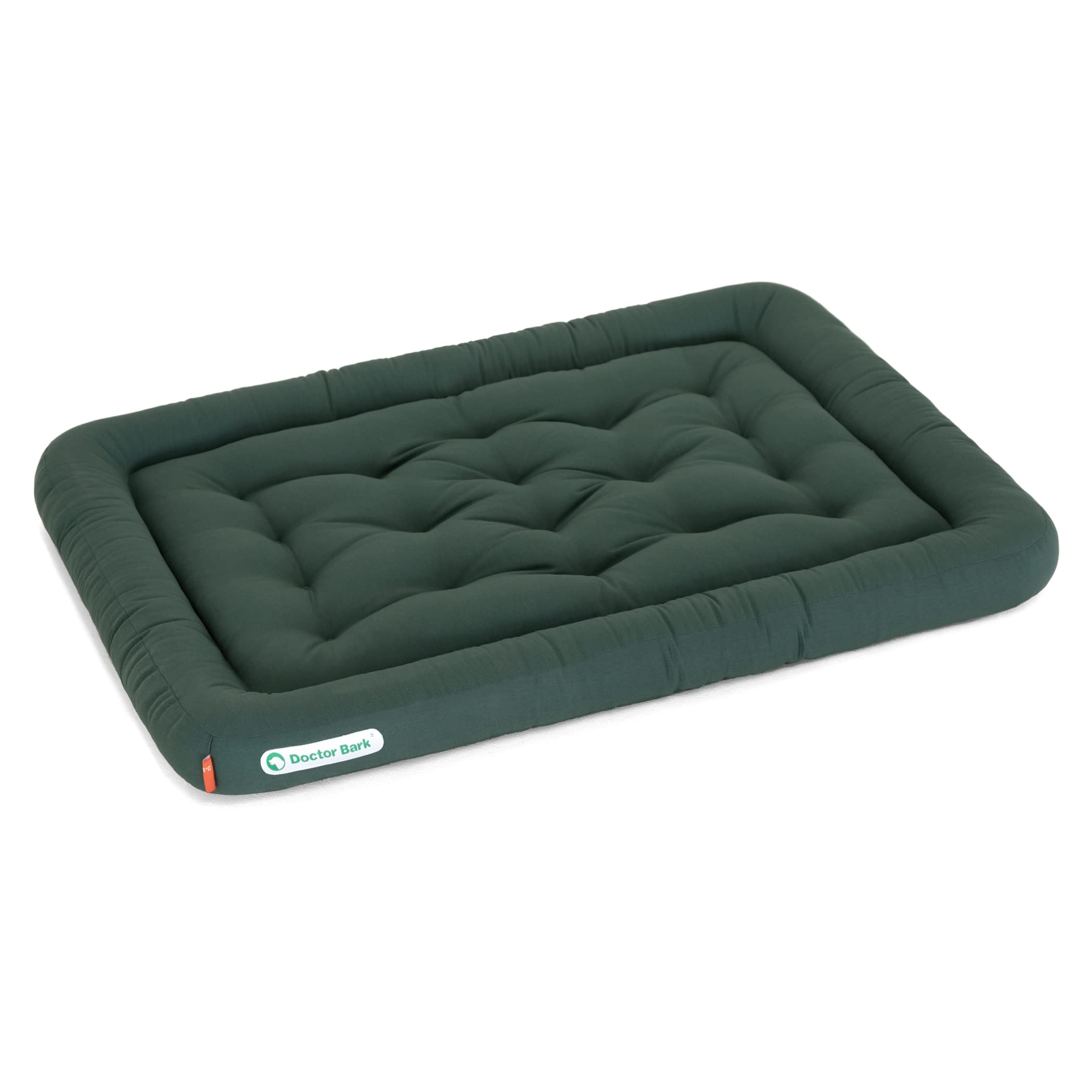 Doctor Bark Hundekissen - orthophädisches Hundebett, 95°C waschbar, hygienisch, robust & bequem (L - 90x70 cm, Grün)