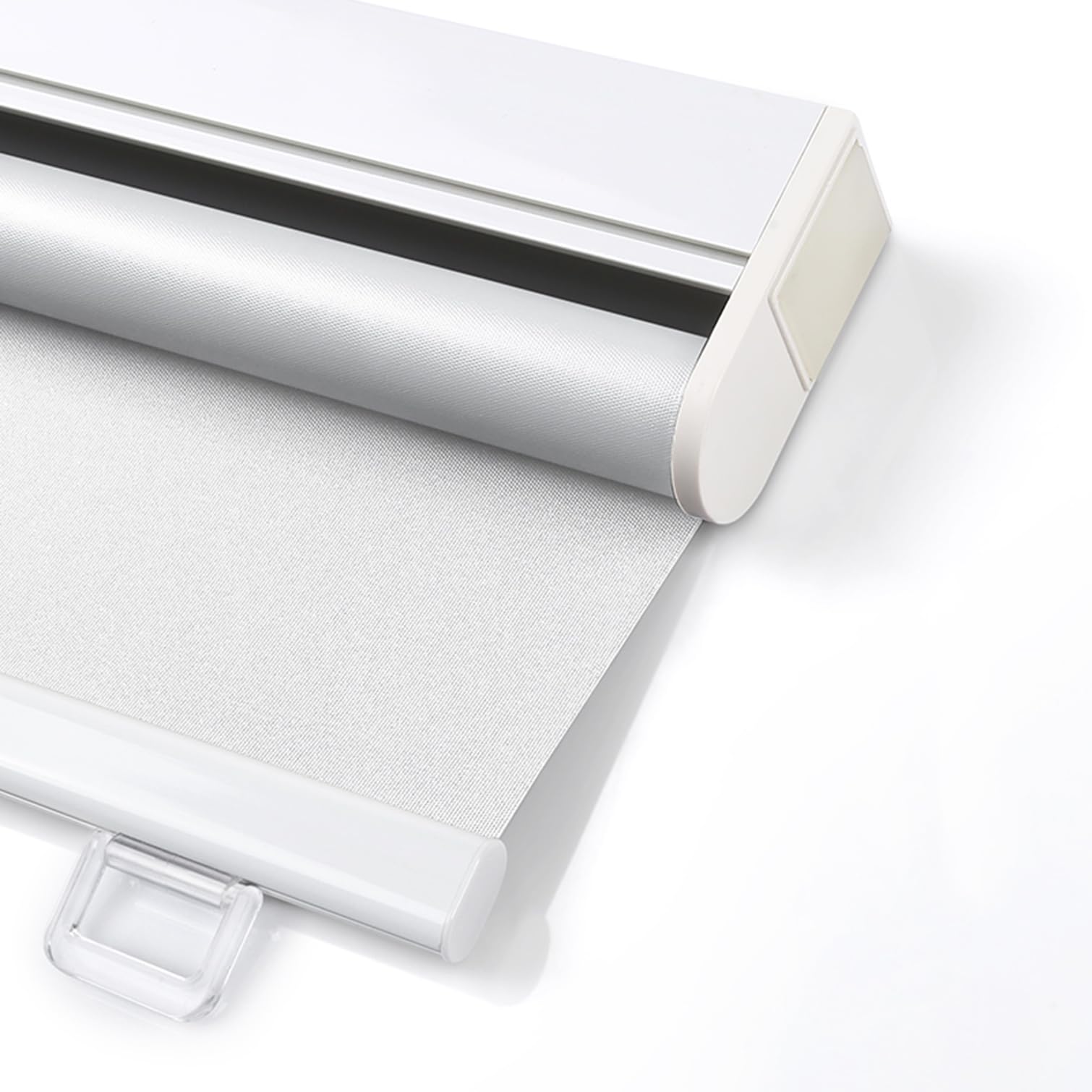 Sh000ad Blackout Roller Blinds,Spring Roller Shades for Window,Thermal Insulated Polyester Curtain,Cordless systems Pull Down,for Home & Office,Custom,Width x Height (65cm x 200cm,White)