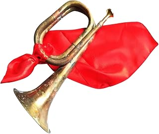 Copper And Brass Bugle for Music with Mouthpiece, Instrument for Beginners, Retro