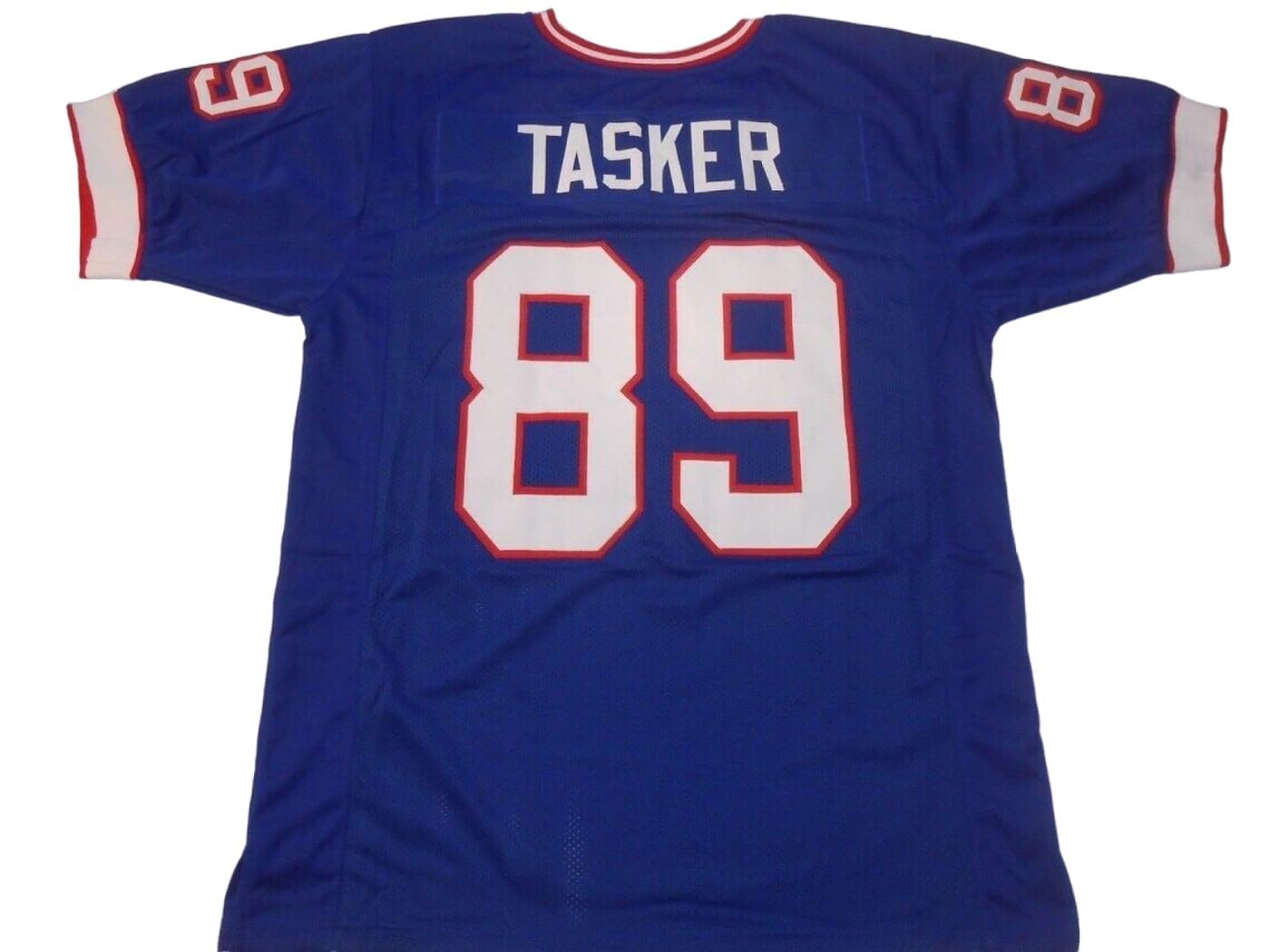 Steve Tasker Custom Jersey Stitched Blue Football New No Brand/Logos (US, Alpha, X-Large, Regular, Regular, Blue)