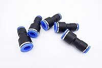 Vista 21 de Empuje para conectar, tubo de 1/2 pulgada de diámetro exterior x tubo de 1/4 pulgadas, conector de dos vías de unión recta de aire neumático