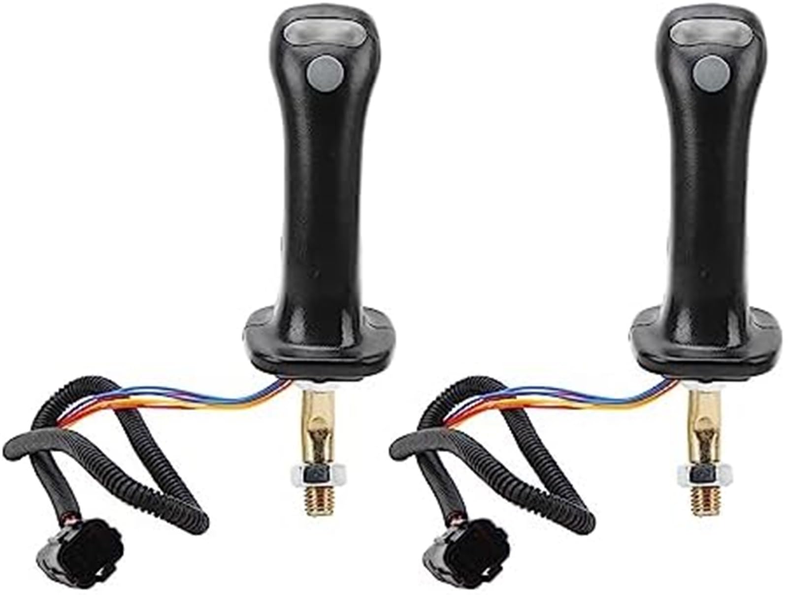 Poignée de joystick d'excavatrice 3 boutons 6 broches alliage d'aluminium noir for MINI DH DX150 215 225 300 37020119C