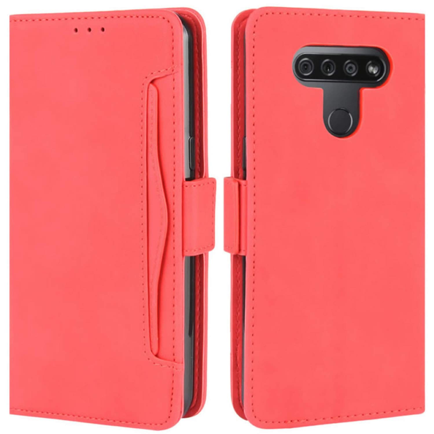 HualuBro Cover per LG K51S, Flip Cover a Libro in Premium PU Pelle Magnetica Antiurto Case Portafoglio Custodia per LG K51S Cover - Nero