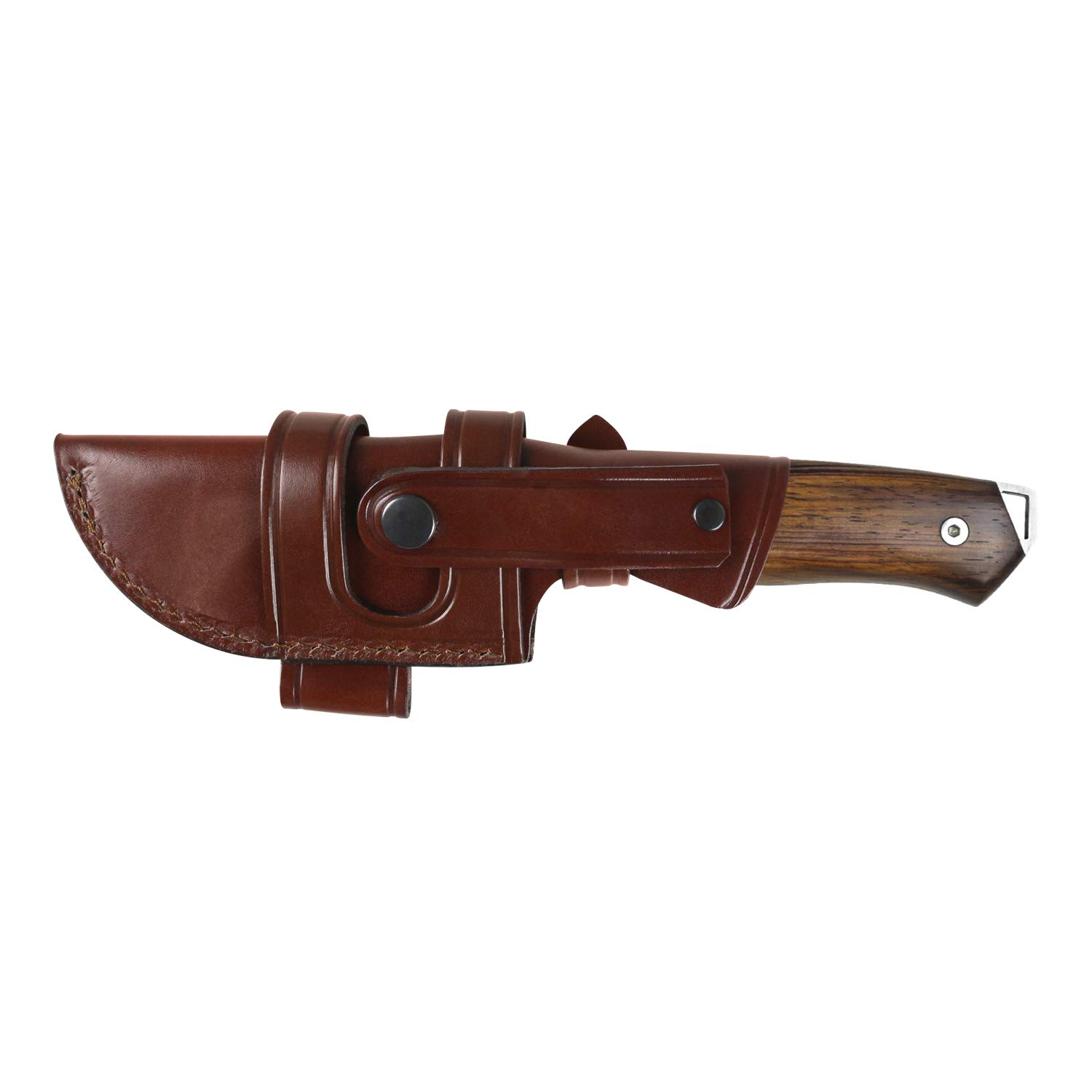 iFIELD EL29106 Multifunzionale escursionismo, caccia e sopravvivenza coltello per l'esterno, manico in legno Cocobolo con acciaio inox MOVA-58, fatto in Albacete (Spagna)