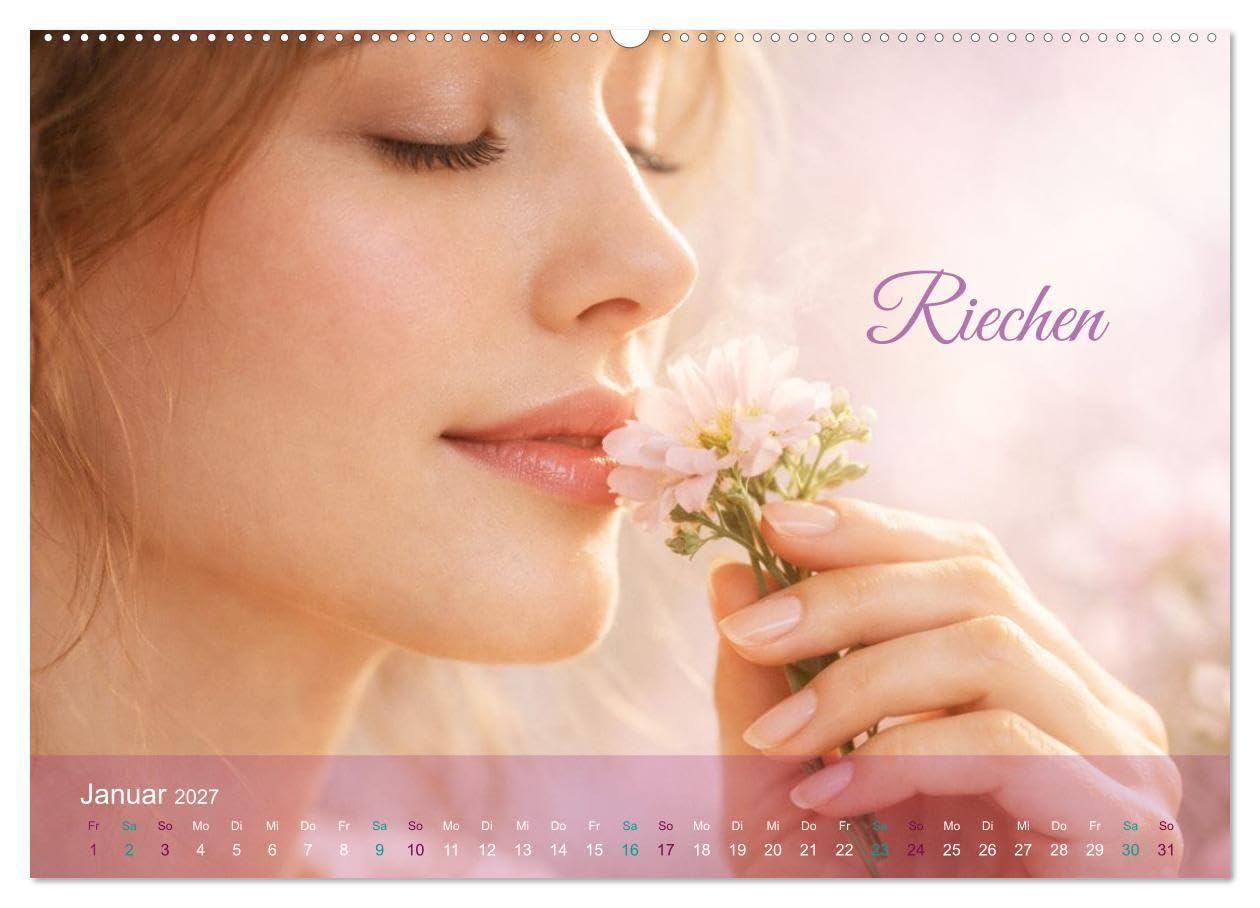 Sinnesmomente - Eine Reise durch die Wahrnehmung (hochwertiger Premium Wandkalender 2027 DIN A2 quer), Kunstdruck in Hochglanz: Dieser Kalender feiert ... allen Sinnen zu genießen. (CALVENDO Menschen)