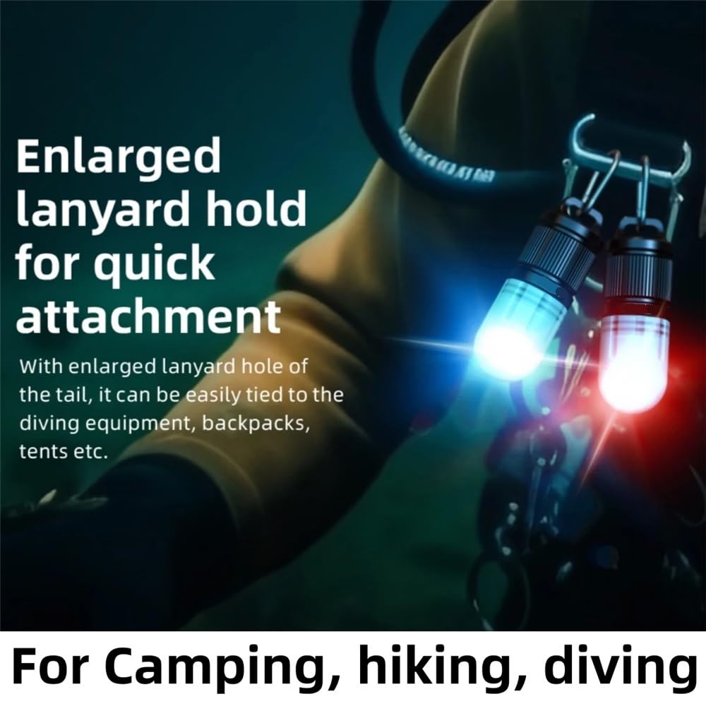 SD1 4 couleurs lampe à LED balise de plongée Signal lumineux Rechargeable lampe de poche de plongée en plein air Camping Super lumineux lanterne torche(XTAR SD1 KT)