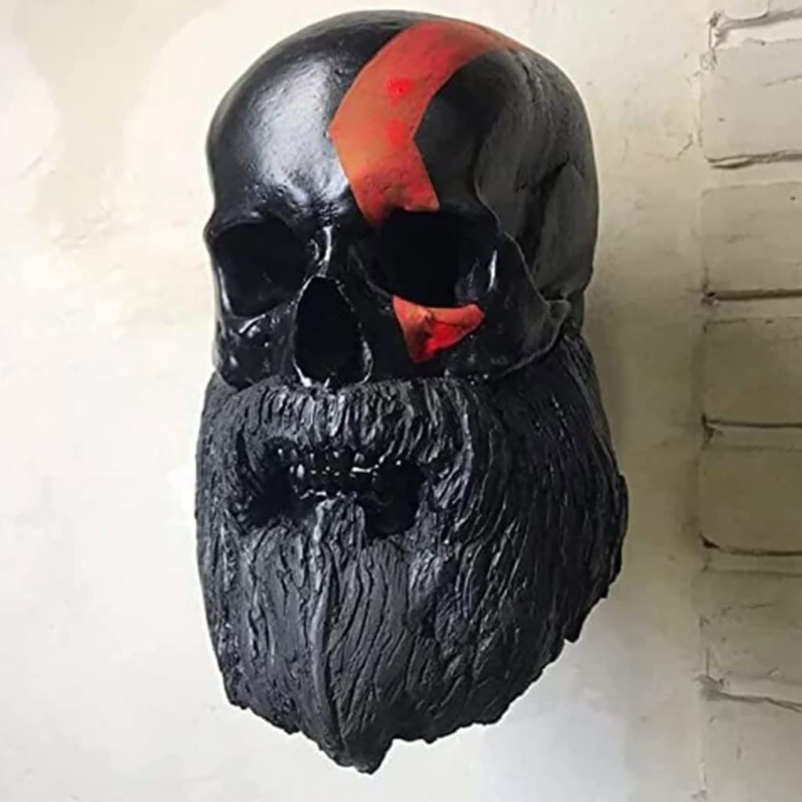 Motorschedelhelmhouder, Wandmontage Helm Displaystandaard, Schedelhelmen Rek Hars Ambachten voor Spookhoofd Muur Decoratie, voor Jassen, Kappen, Honkballen en Rugbyhelm (Color : A, Size : S