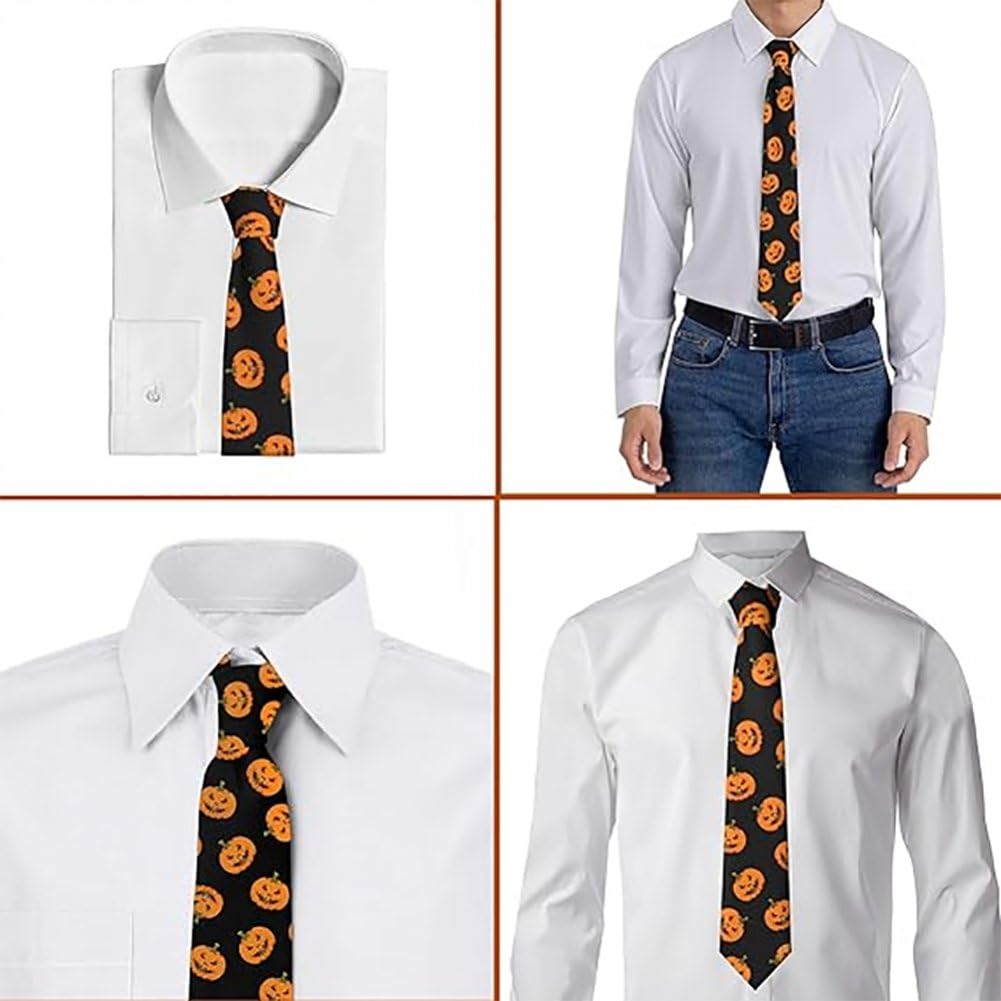 Cravates Pour Hommes, Cravate En Satin D'Halloween, Cravate