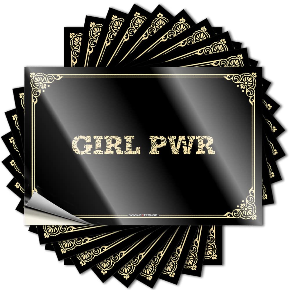 Decal Bookish Tiki Door Girl Pwr - No Residue Decals for Coffee(6X9CM)