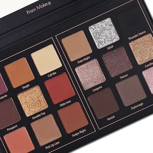 Miniatura 5 de Paleta de sombras de ojos mate Pro de 18 colores pigmentados con purpurina paleta de sombras de ojos mezclable de larga duración impermeable