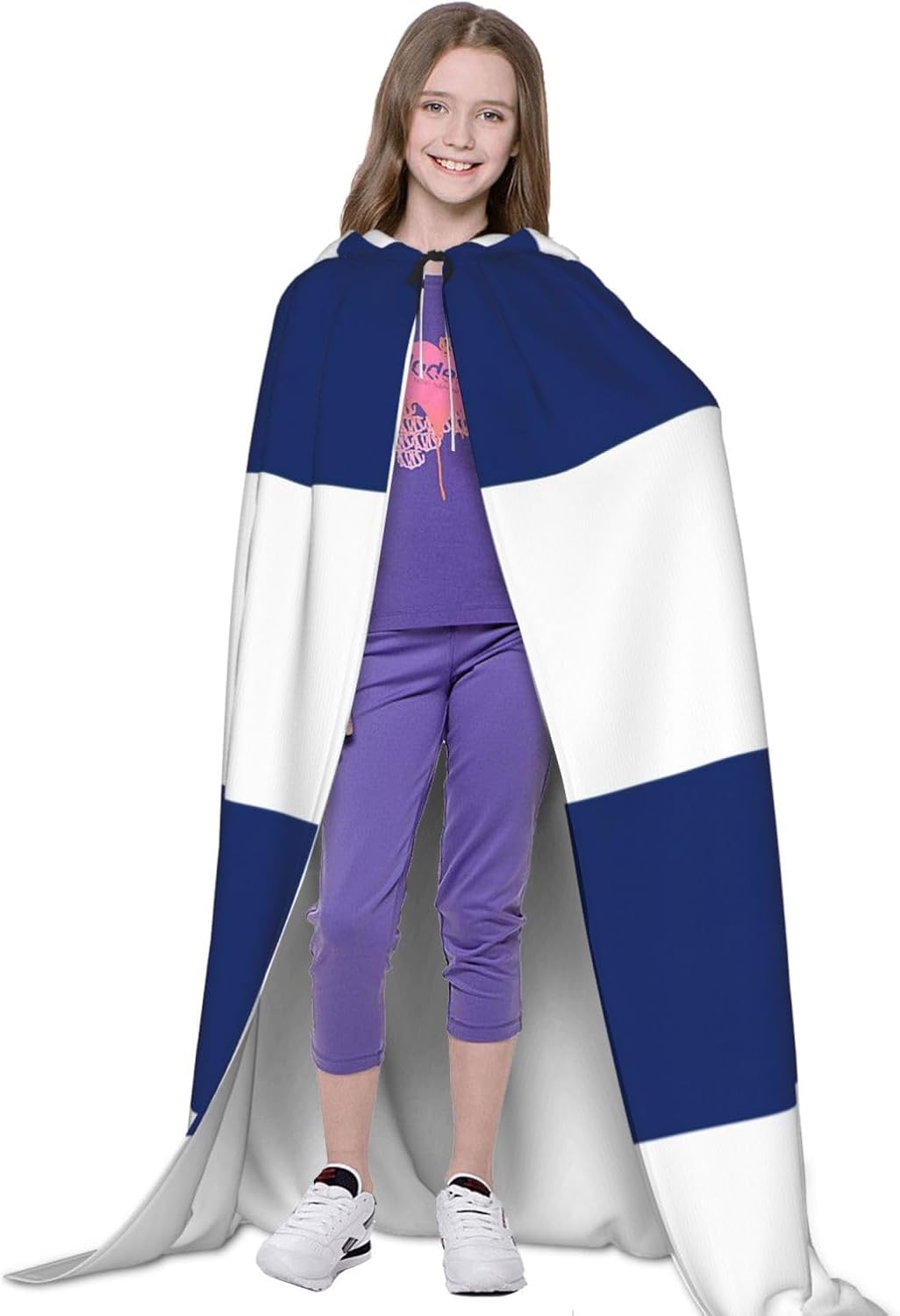 Colorado flag print Wizard Hooded Robe Medieval Cape Renaissance Cloak for Men Women Halloween Costume