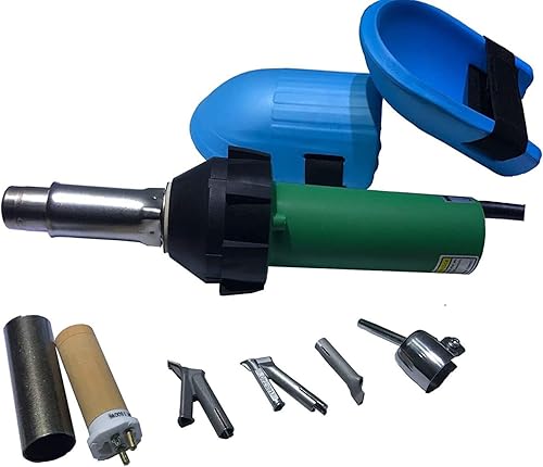 JIADING Pistola de aire caliente 1600W Pistola de calor de PVC Soldador plástico de mano (pistola de calor con boquillas de velocidad)